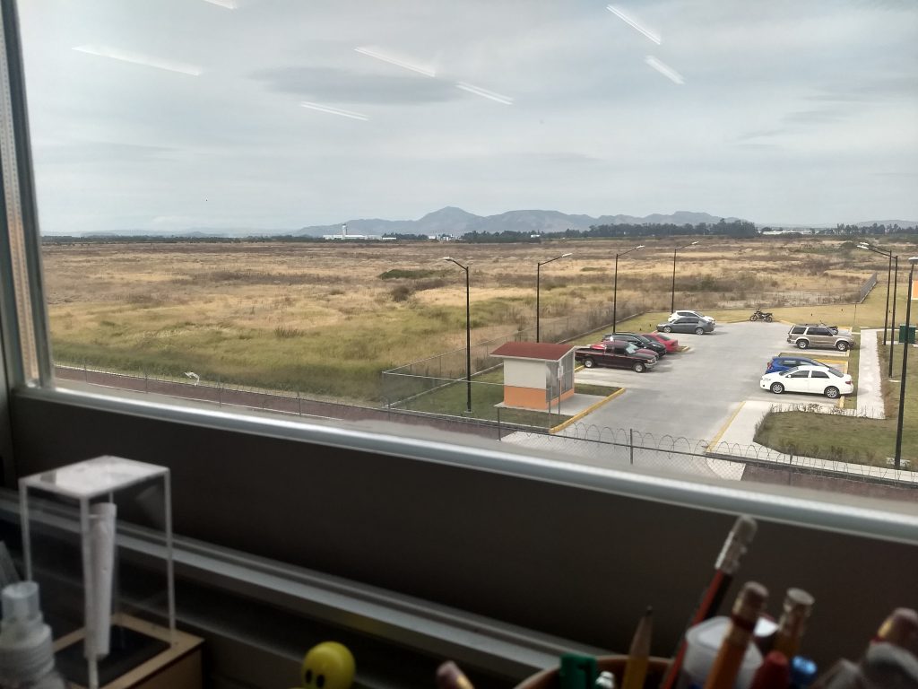 View from my standing desk. I moved to a new office location in August, 2018. You can see the air force base next door.

"My View in 2019" flickr photo by kenbauer https://flickr.com/photos/ken_bauer/46539287502 shared under a Creative Commons (BY-NC-SA) license