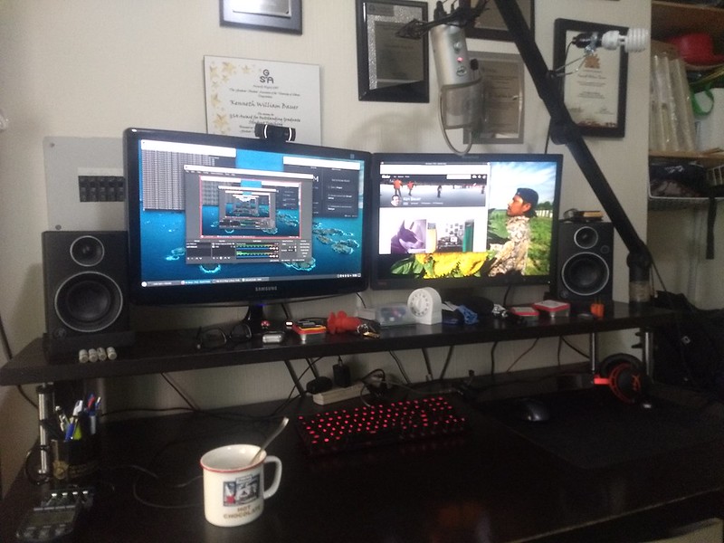 Recent photo of my home workstation setup.