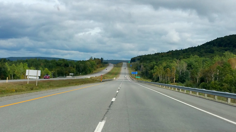 Highway. About a half hour west of Fredericton.